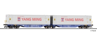 Tillig 18075 - TT - Containertragwagen Sggmrss, ITL, Ep. VI